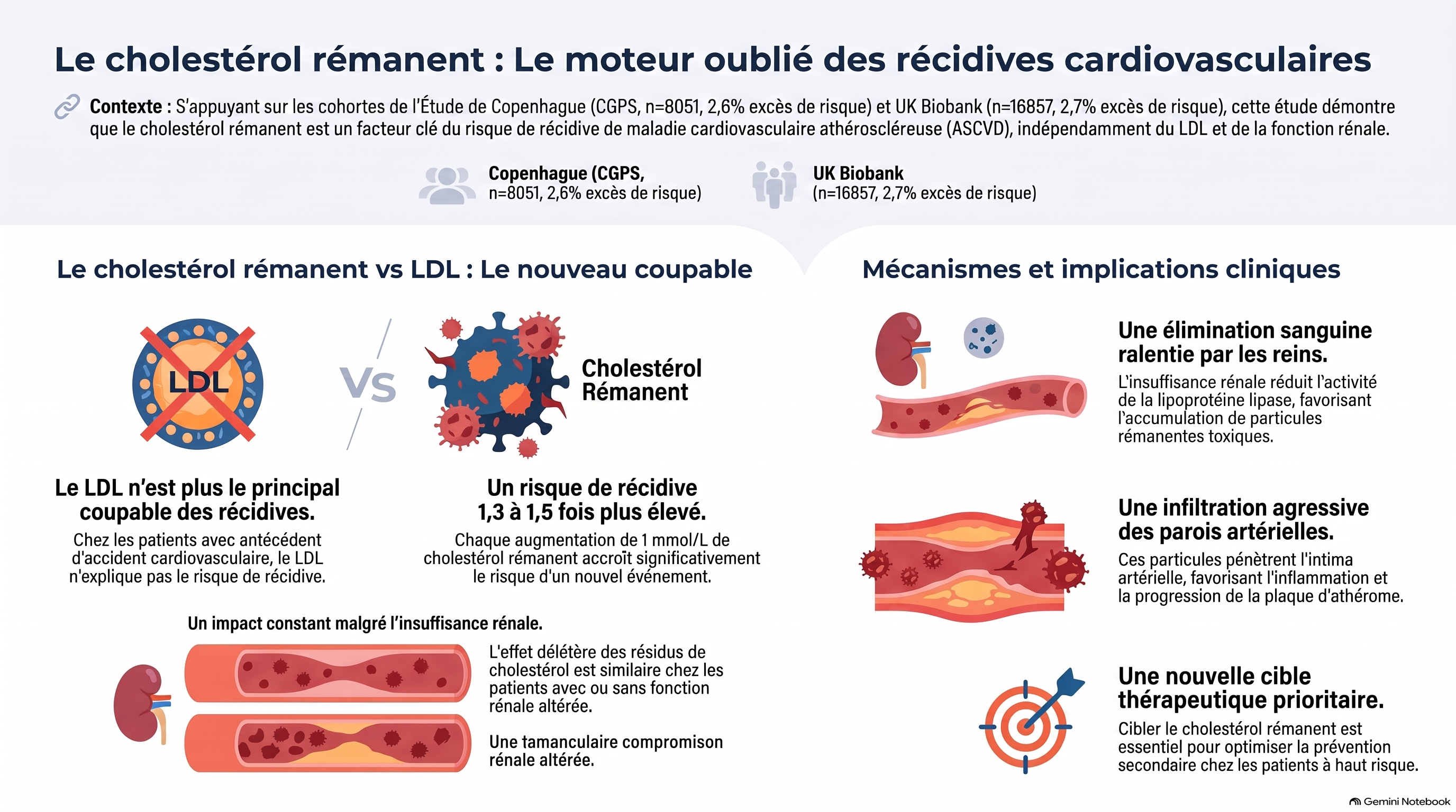 Cholestérol rémanent et récidives cardiovasculaires