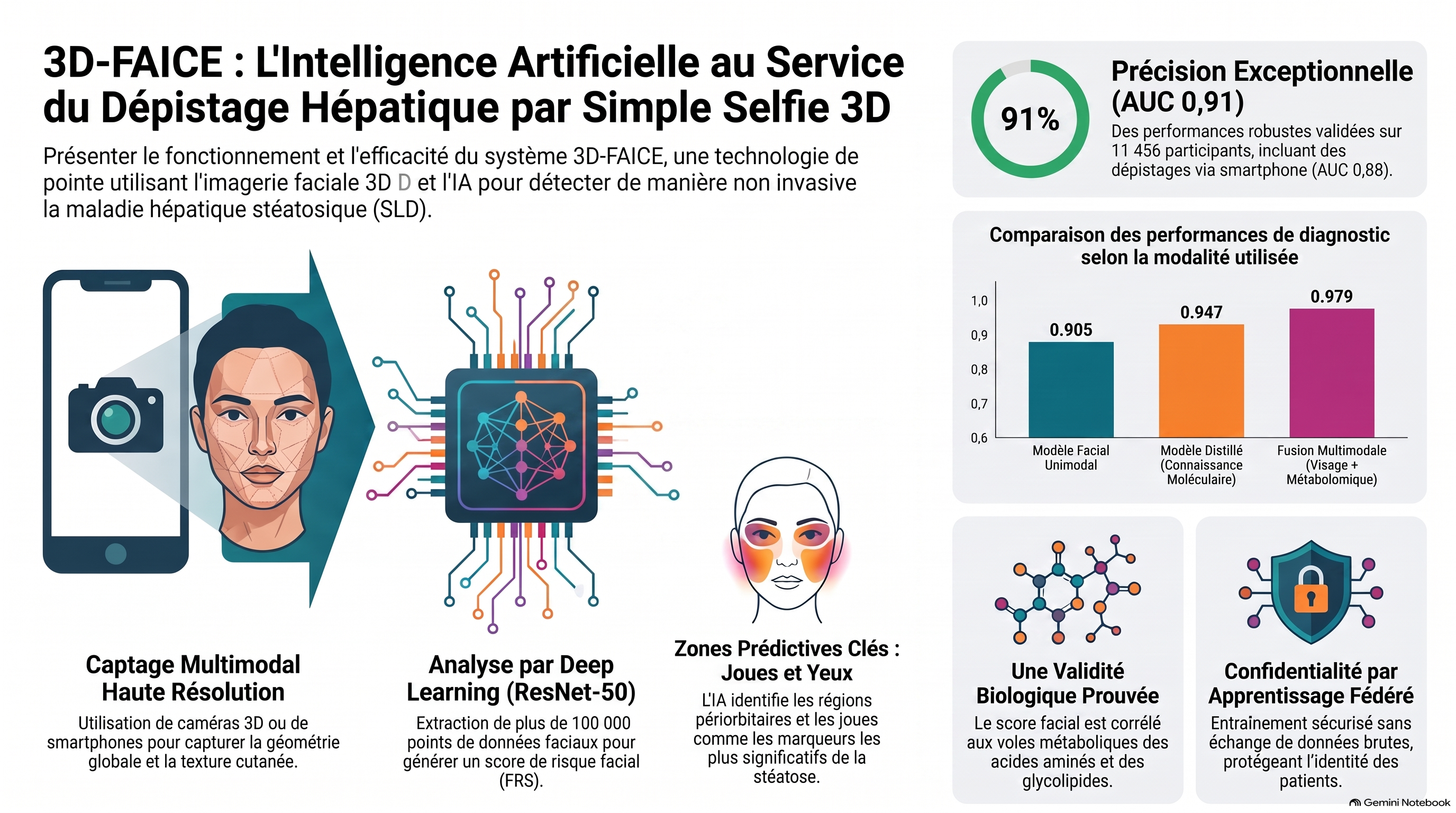 Dépistage hépatique par selfie 3D
