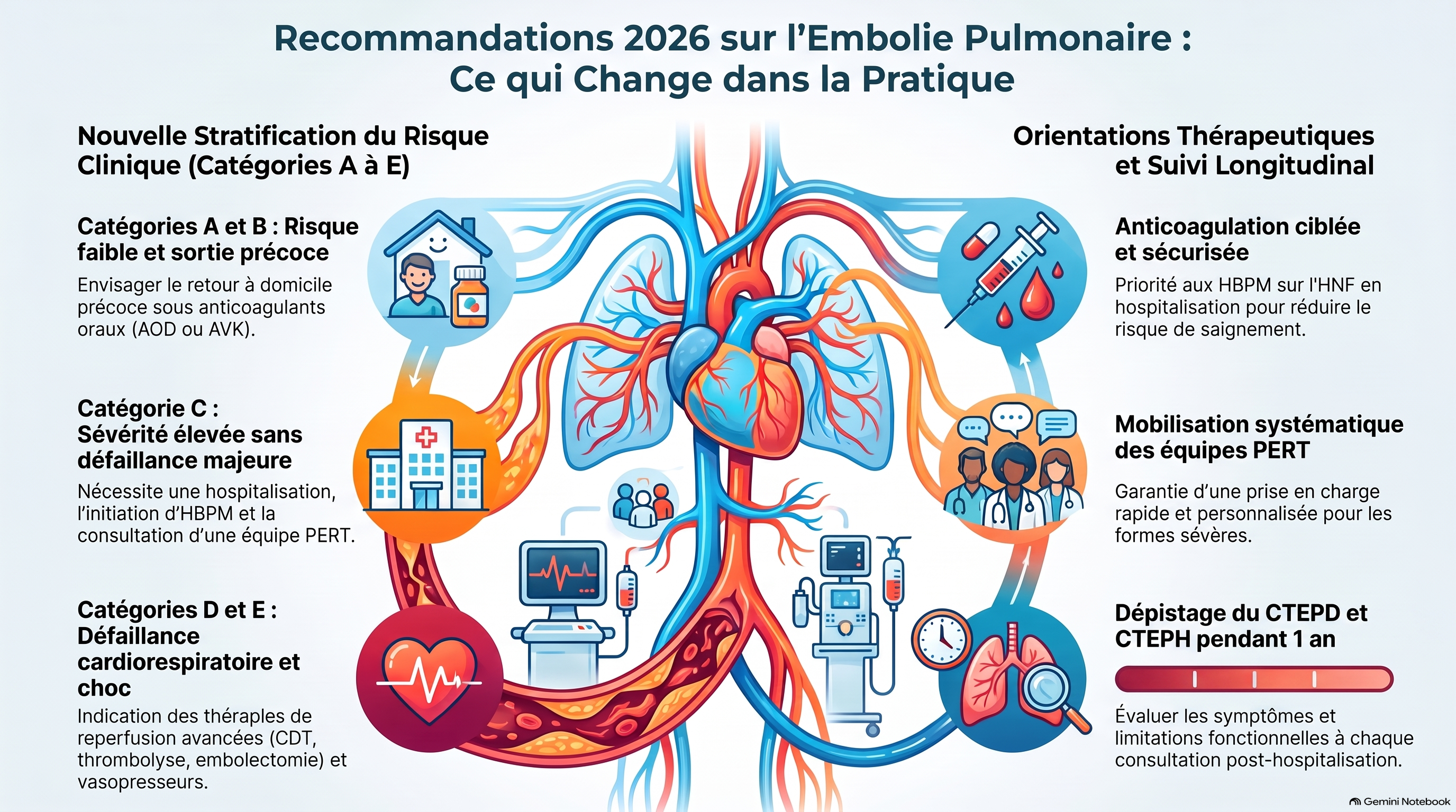 Recommandations 2026 embolie pulmonaire