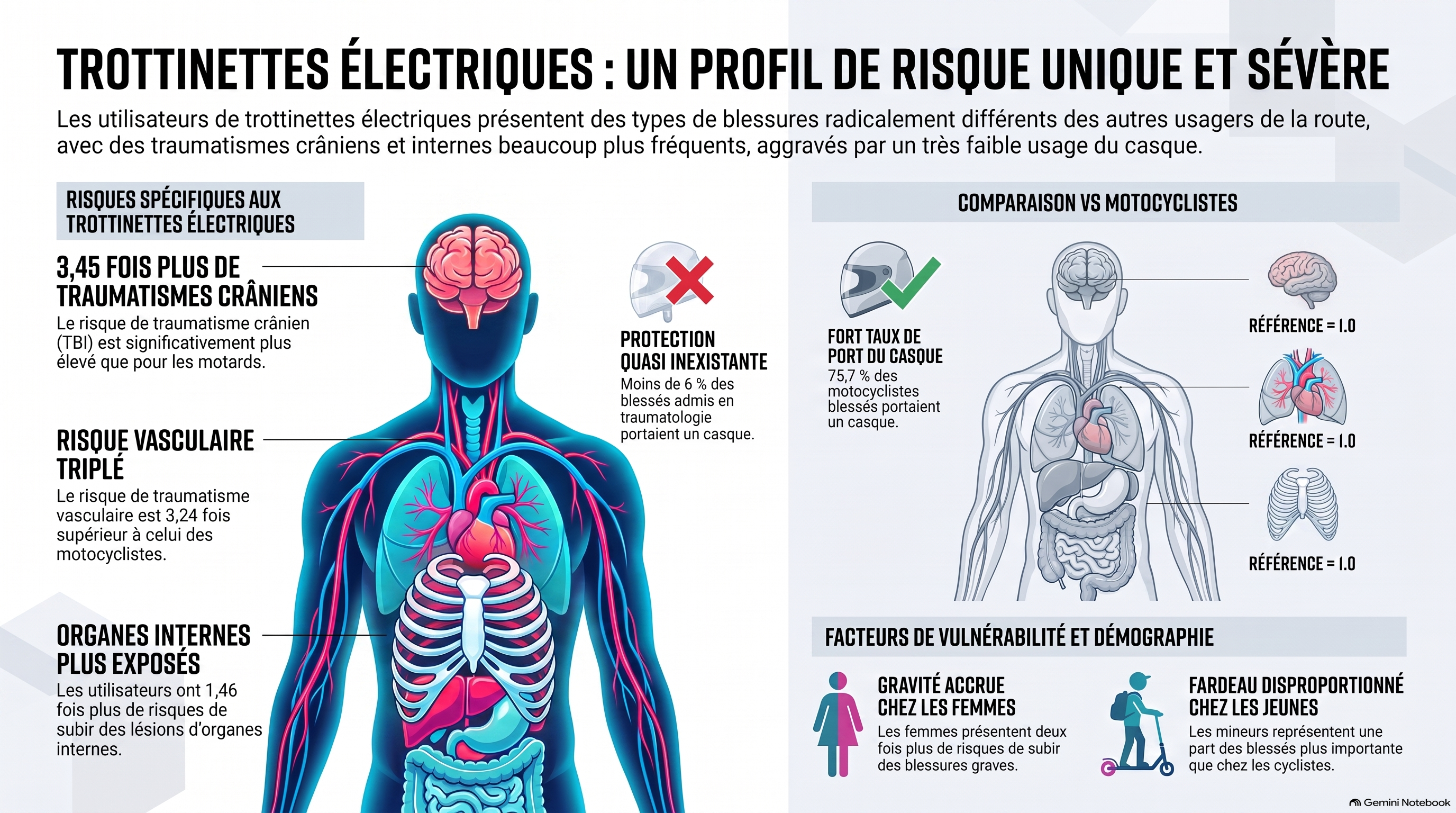Risques des trottinettes électriques