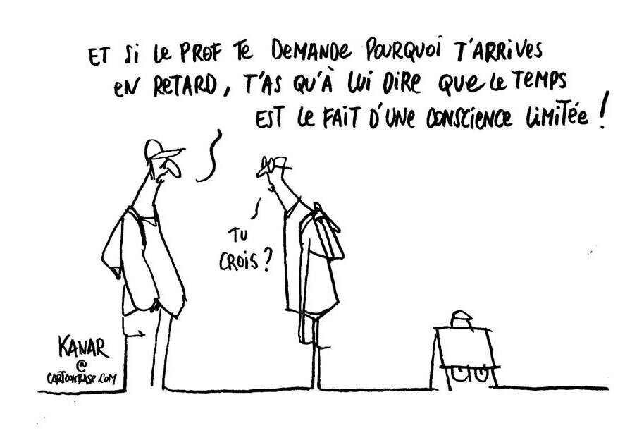 le temps caricature