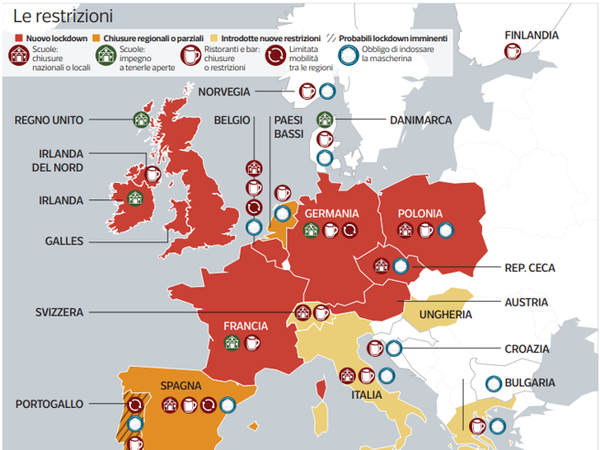 Le CONFINEMENT en EUROPE