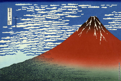 Hokusai FineWind ClearMorning RedFuji 36ViewsOfMountFuji