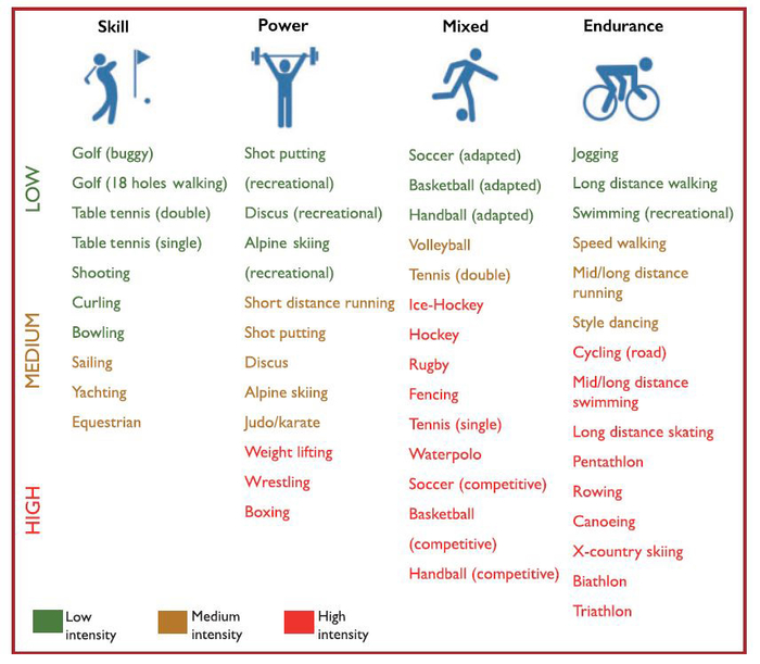 esc 2020 sport classification exercices physiques sports figure 1