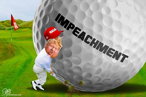 impeachment trump golf bart van leeuwen