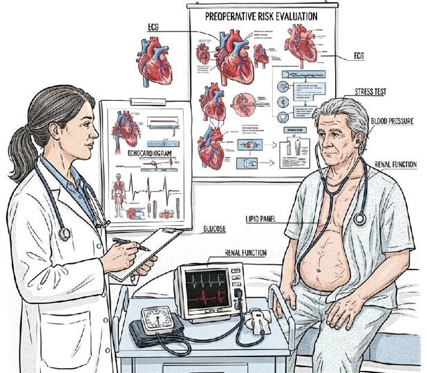 Evaluation pré-op avant chie non cardiaque chez des patients avec FDRCV